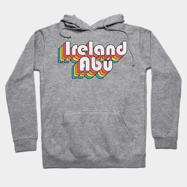 Ireland Abú / Ireland Forever! Retro Faded-Look Irish Design Hoodie by feck!